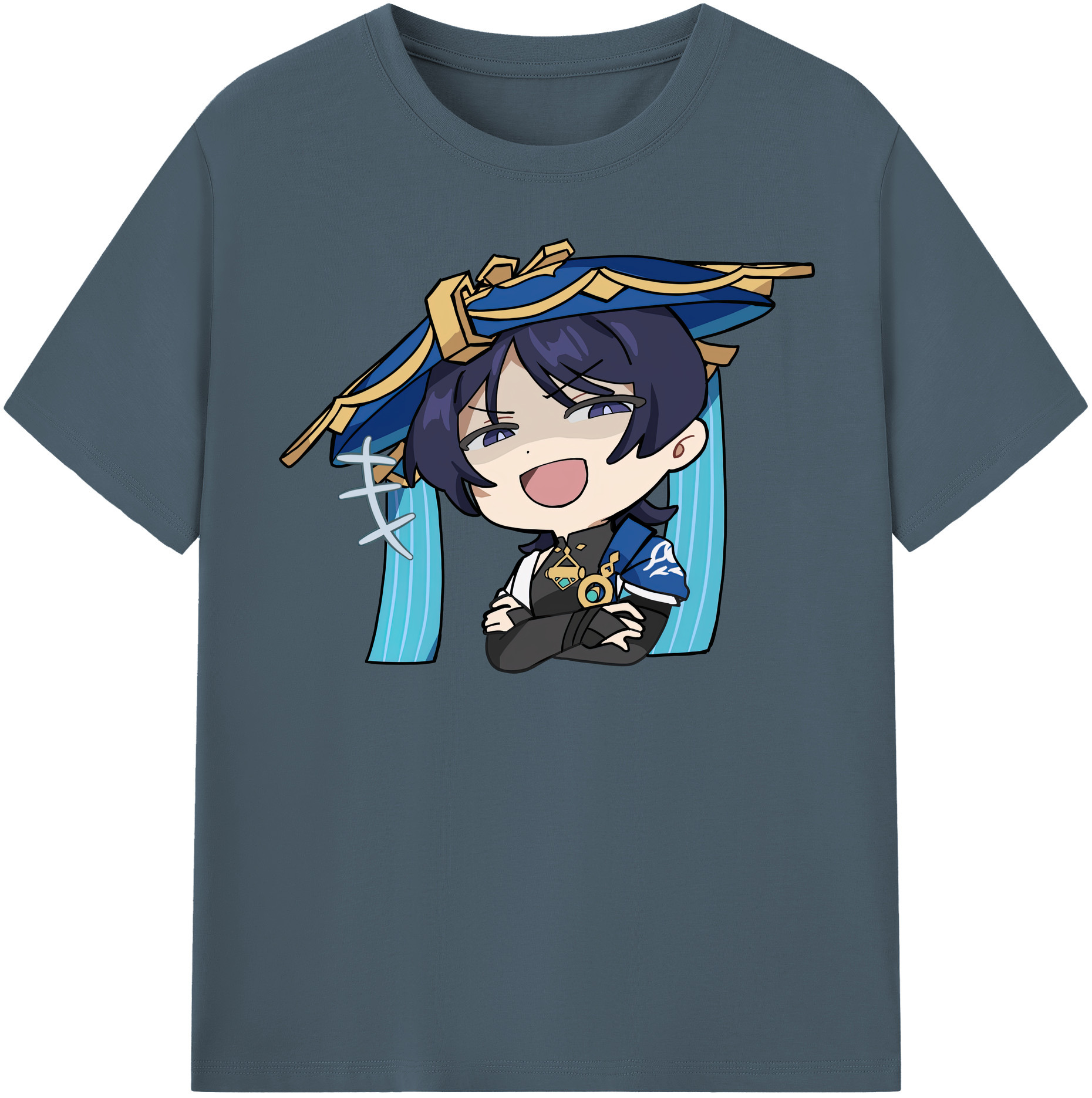 げんし神 さんペい genshin Sanpei 綿100％半袖Tシャツ（フロントプリント）